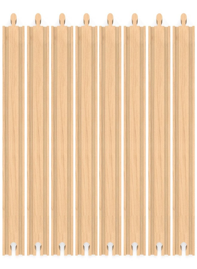 مجموعة ملحقات مسارات القطارات الخشبية من أوربريوم، 8 قطع بطول 12 بوصة | مجموعة توسيع مسارات خشبية مستقيمة طويلة جدًا بطول 12 بوصة، متوافقة مع قطارات توماس ذا تانك إنجن، وبريو، وإيكيا، وميليسا آند دوغ.